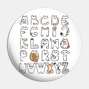 Cat Alphabet Pin