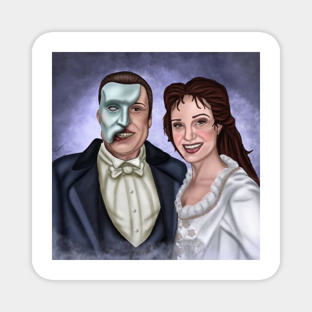 michael crawford and sierra boggess Magnet by Vallieboy_art