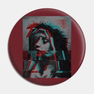 Vaporwave Weeping Mary Pin