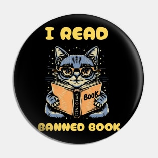 cat i read banned books Pin