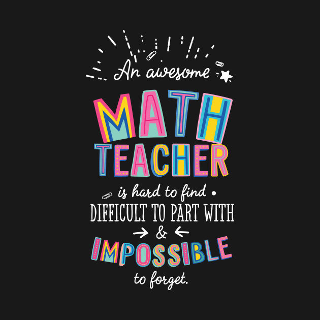 An awesome Math Teacher Gift Idea - Impossible to Forget Quote by BetterManufaktur