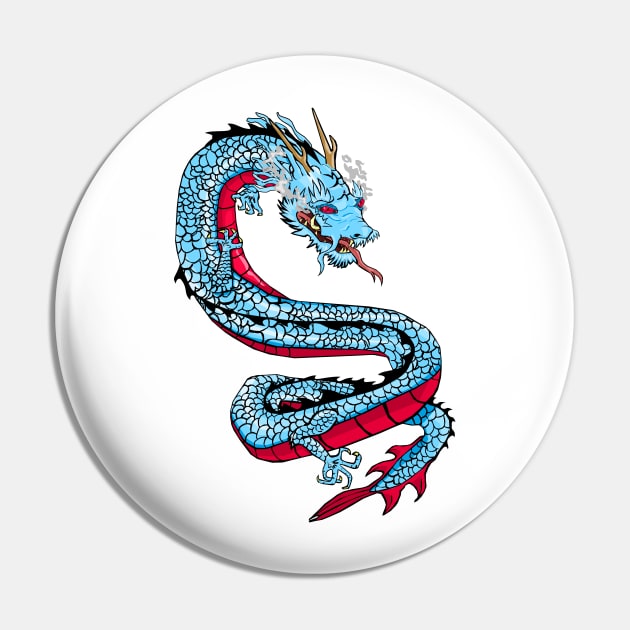 Winter Dragon Pin by TGprophetdesigns