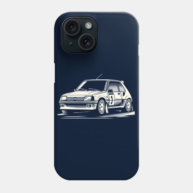 Peugeot 205 Rally Car Phone Case by TaevasDesign