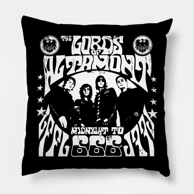 The Lords Of Altamont - Midnight to 666 Pillow by CosmicAngerDesign