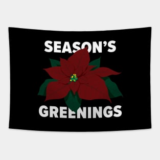 Poinsettia Greetings #1 Tapestry