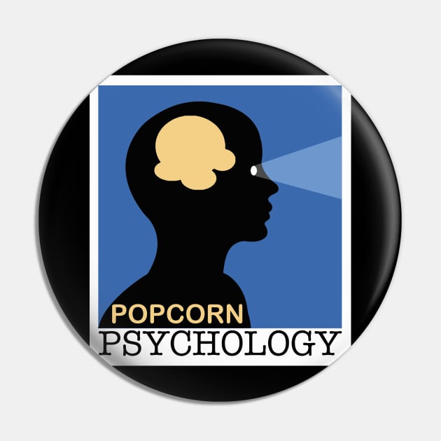 Popcorn Psychology Blue Logo Pin by Popcorn Psychology