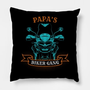 Papa's Biker Gang Father's Day Pillow