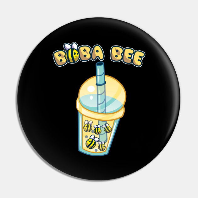 Boba Bee Bubble Tea Milk Kawaii Aesthetic Bees Bee Bubble Tea Pin TeePublic