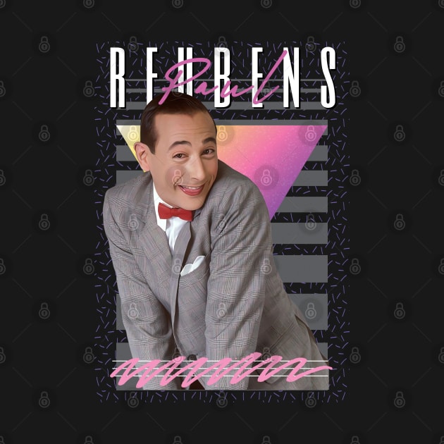 Paul Reubens Retro Style Fan Art by Madesu Art