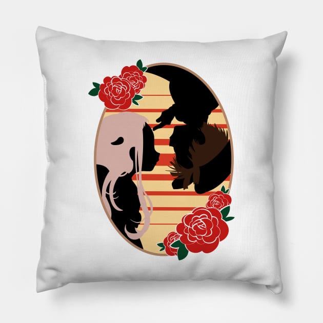 hanako & nene Pillow by anemocha