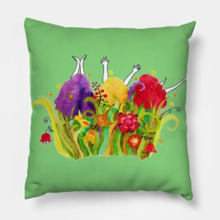 Dancing in the meadow Pillow