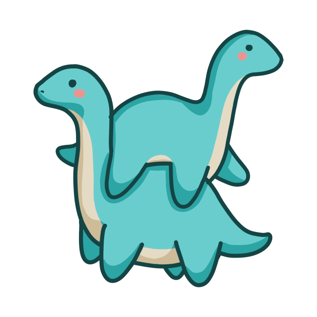 Stacked dinos, long neck, Dinosaurus. by hugadino