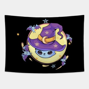 Kawaii pastel Goth Witchy Cat Tapestry