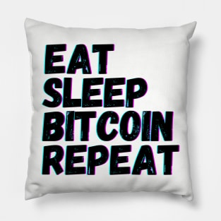 Eat Sleep Bitcoin Repeat Pillow