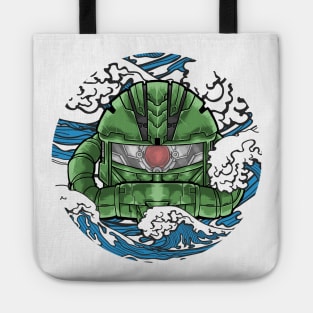 gundam zaku wave Tote