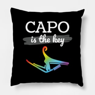 Capo is the Key Colorful Capo Dark Theme Pillow