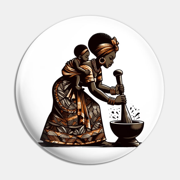 Afrocentric Mother And Baby Pin by Graceful Designs