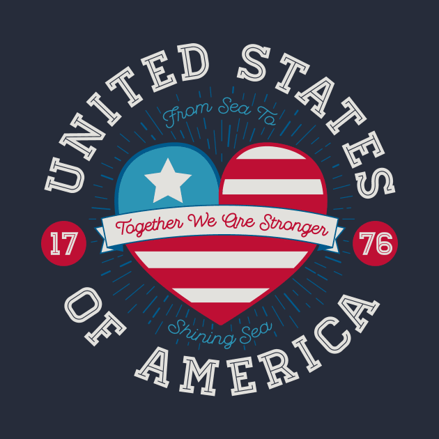 United States Heart Crest by TeeMagnet