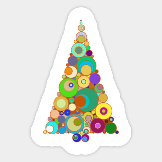 Limited Edition Exclusive Colorful Abstract Circles Christmas Tree