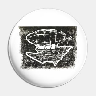 steampunk airship Pin