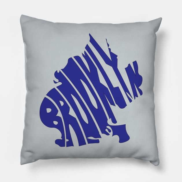 Brooklyn Blue Map Pillow by MAS Design Co