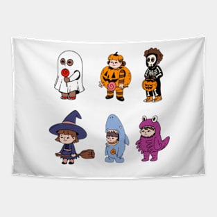 Cute Halloween Kids Tapestry