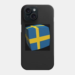 Swedish Flag cubed. Phone Case