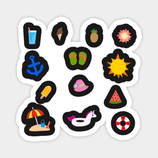 Summer Doodles Sticker Pack Magnet