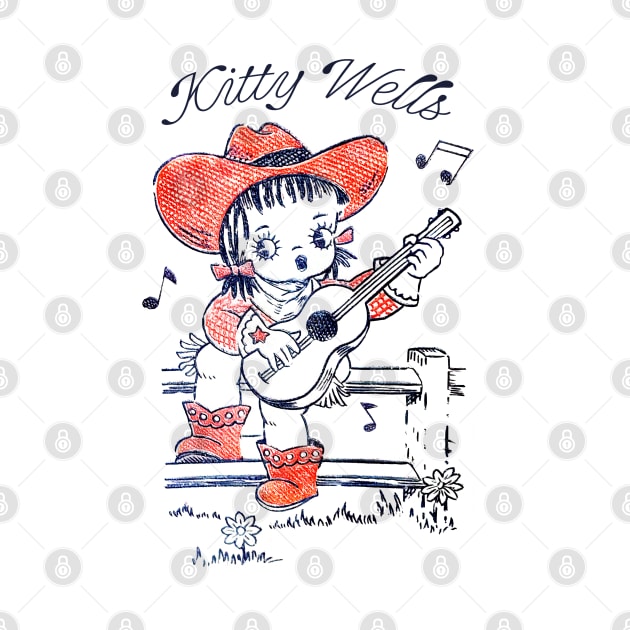 Kitty Wells / Retro Style Country Fan Design by DankFutura