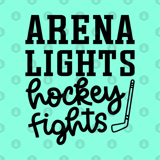 Arena Lights Hockey Fights Hockey Mom Cute Funny by GlimmerDesigns