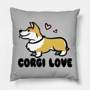 Corgi Love with Words Pillow