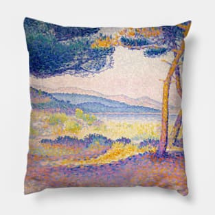 Pines Along the Shore by Henri-Edmond Cross Pillow