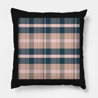 Cottagecore Aesthetic Iagan 1 Hand Drawn Textured Plaid Pattern Pillow