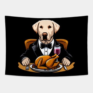 Labrador Retriever Thanksgiving Tapestry