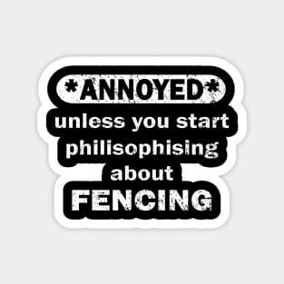 Fencing fencing sport vintage sword saying gift Magnet