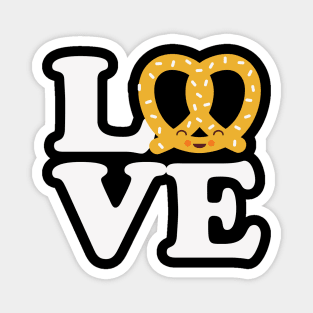 I Love Pretzels for Pretzel Day Funny Office Shirt Magnet