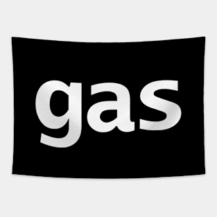 Gas Typography Minimal White Text Tapestry