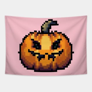 Pumkin Halloween Monster ,Pixel art Tapestry