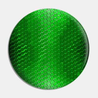 Green Skin 3D Hexagon Pattern Pin