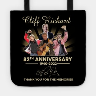 Cliff Richard 81th anniversary signature thank you for the memories Tote