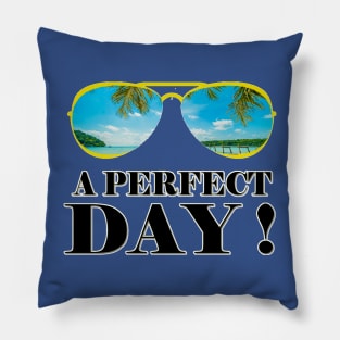 MODERN-UNIQUE-A-PERFECT-DAY-BEACH-SUNGLASSES Pillow