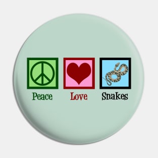 Peace Love Snakes Pin