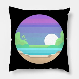 Peaceful beach Pillow