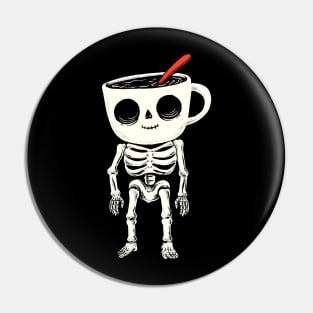 coffee skull Pin