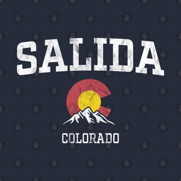 Salida Colorado CO Vintage Athletic Mountains by TGKelly