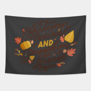 Leaves and Pumpkin Tapestry