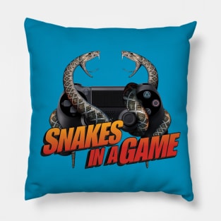 Snakes in a Game Pillow