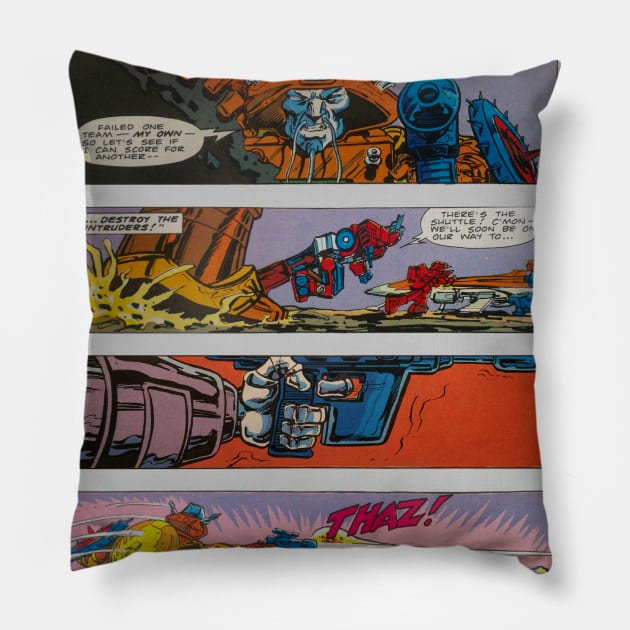 Transformers Comic 1988 Pillow by skiboot