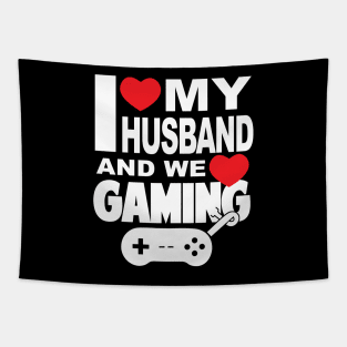 I love my husband and video games Tapestry