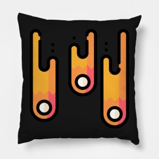 meteorite rain icon sticker Pillow